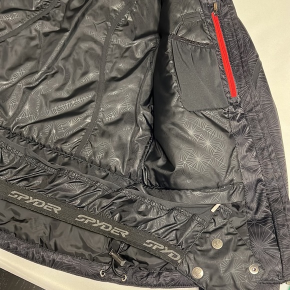 Spyder black starburst snowboard ski jacket size 4 winter coat cold weather - Picture 11 of 16